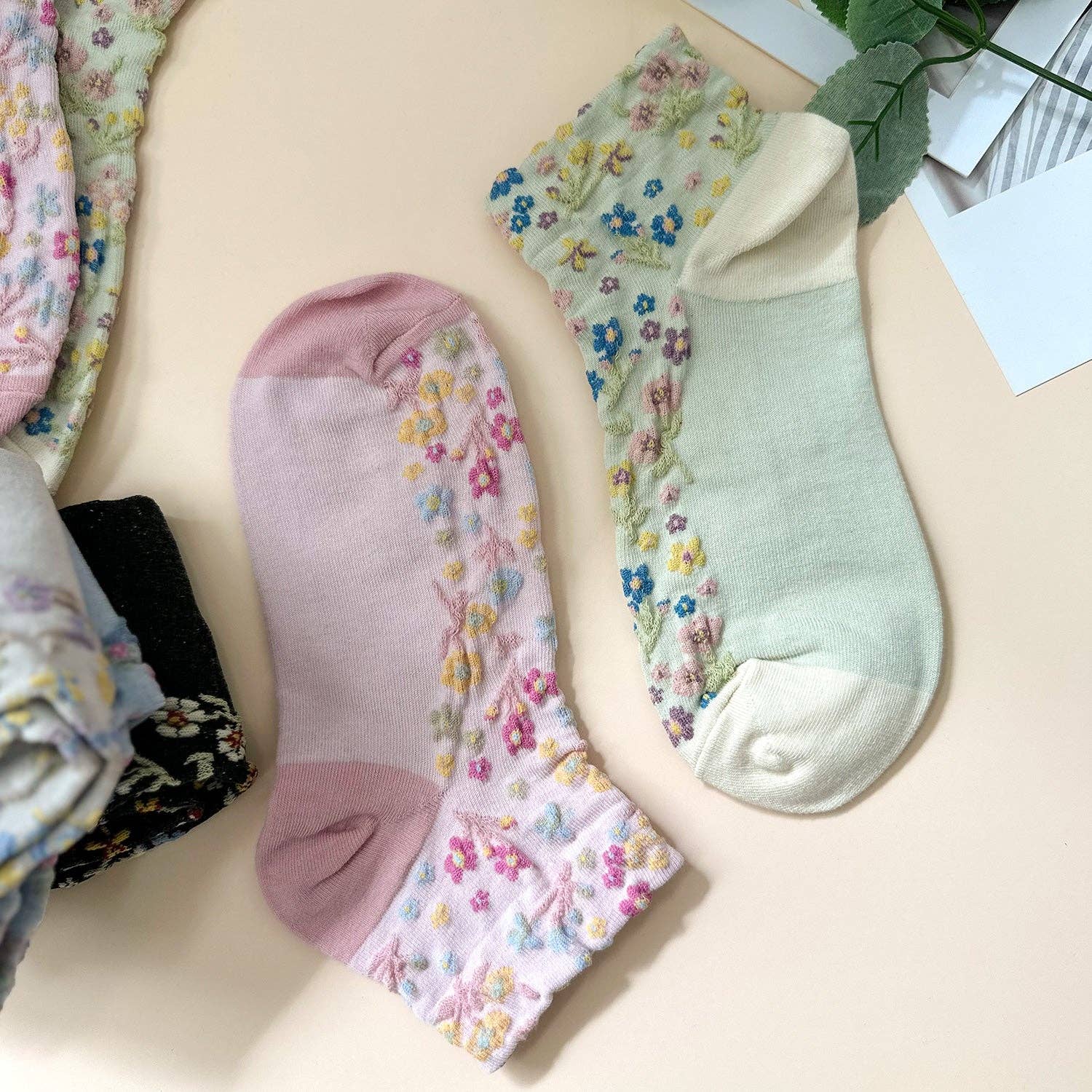 7DAYSSOCKS - Wholesale Socks - Women's - Women's Ankle Harga Garden Flower Socks4
