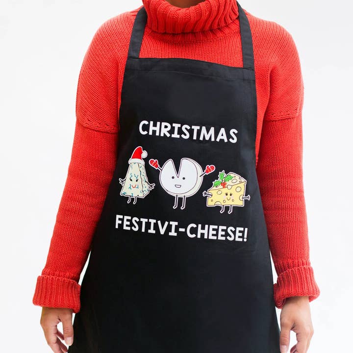 Funny Cheese Christmas Apron for wholesale by Of Life & Lemons