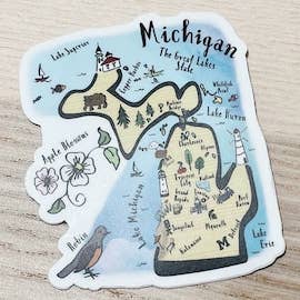 Michigan vinylstickers voor wholesale door Gooseberry Designs