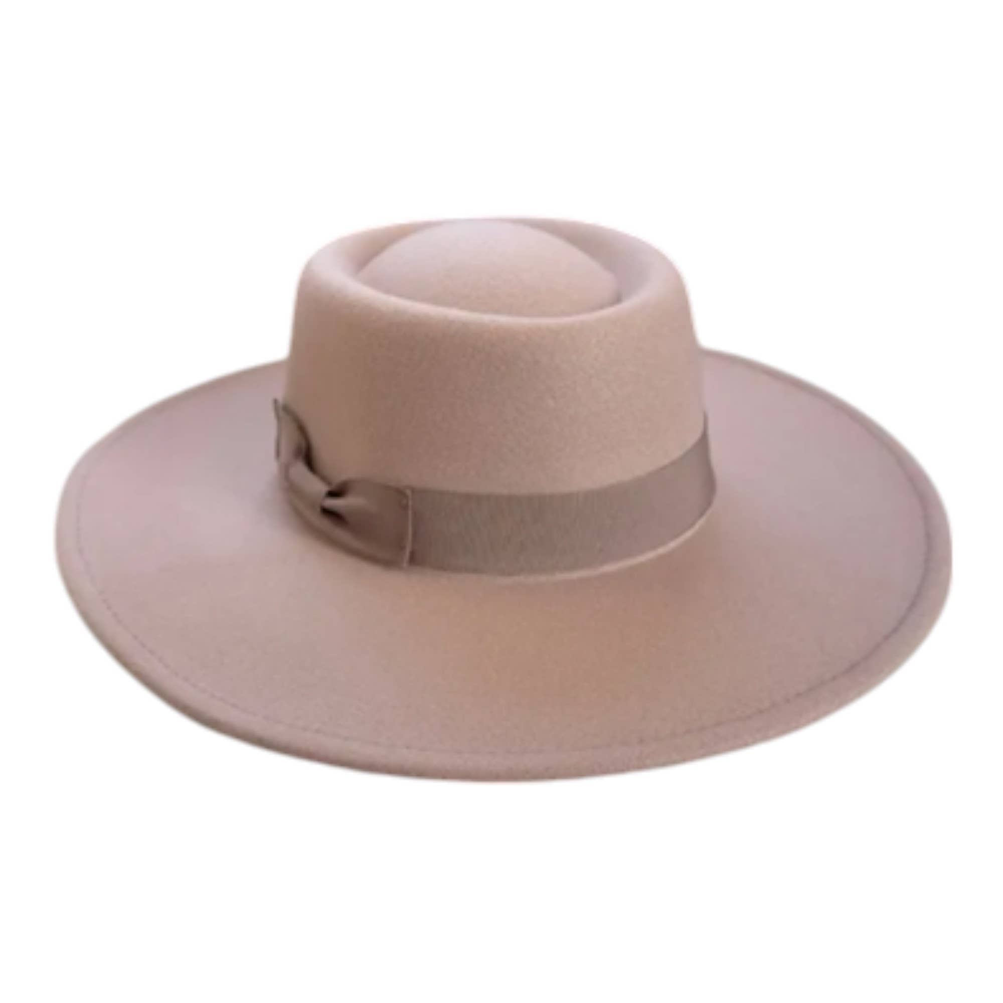Portia Hat - Wholesale Boater Hat - Unisex -  Vegan Felt Boater Hat with Ribbon – Chic & Timeless!6