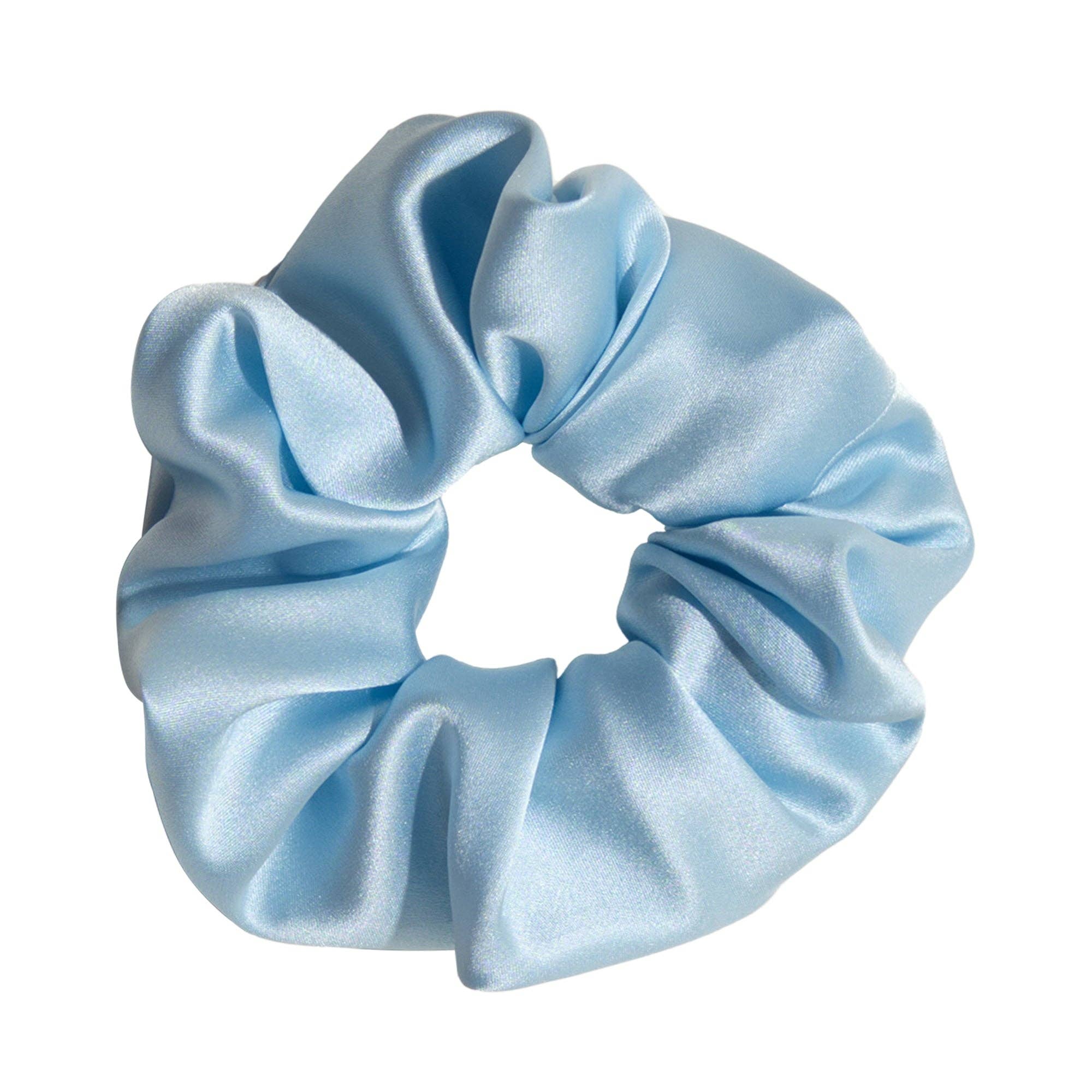"Silken Hair" Silk Scrunchie Hair Tie - Sky Blue for wholesale on Faire0