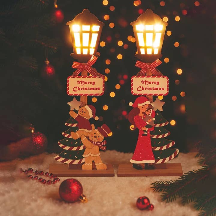 VdE Tivoli 1996 – wholesale Ornament set – XMAS LAMP MERRY XMAS 2 ASS H 45 CM1