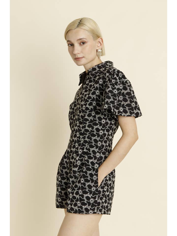Aureum - Wholesale Romper - Women's - AC1845 - PLEATED TWILL ROMPER