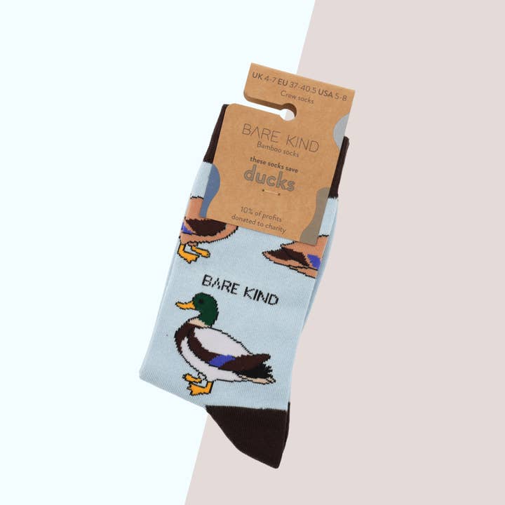 Bare Kind Socks - Wholesale Socks - Unisex - Duck Socks | Bamboo Socks | Blue Socks | Farm Socks1