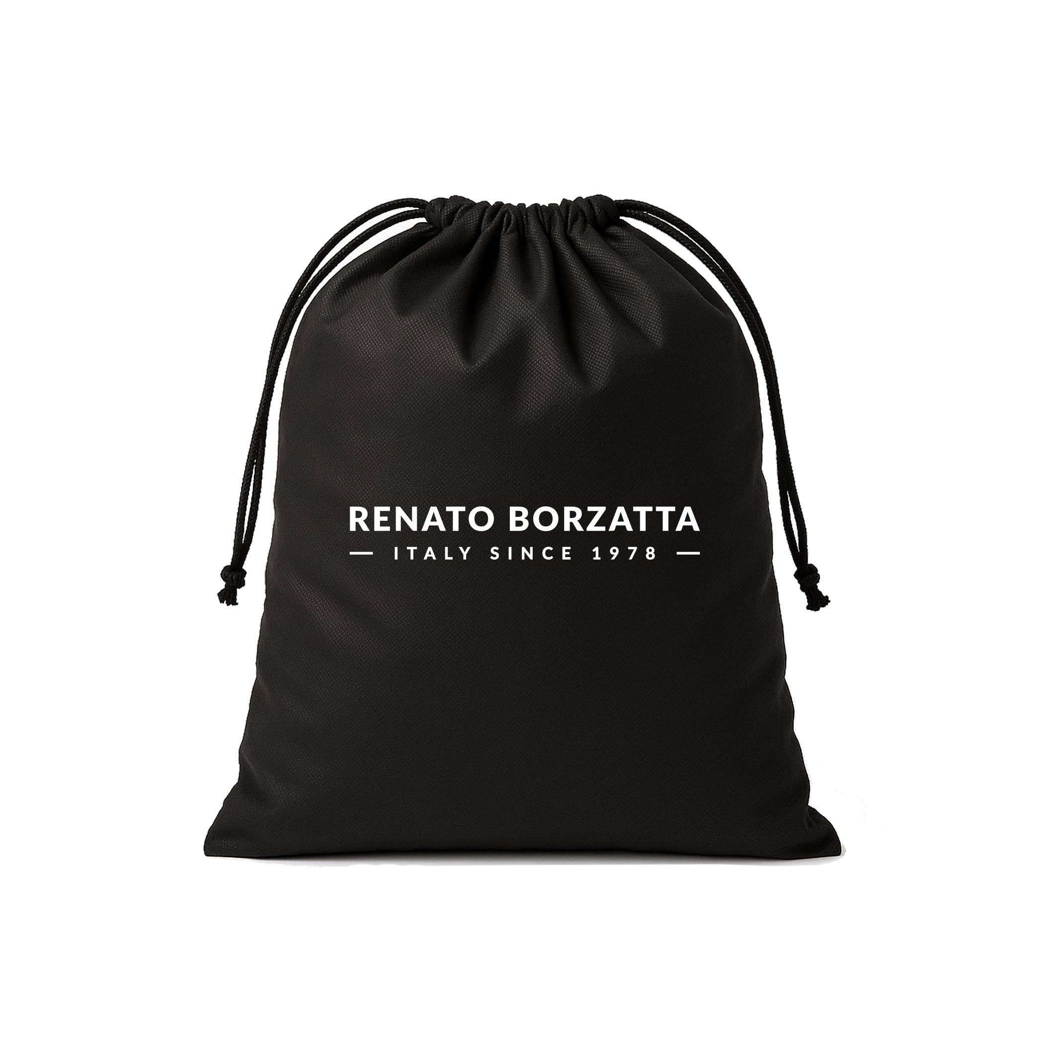 Kaili mood / RENATO BORZATTA - Italy since 1978 - - Wholesale Briefcase - Unisex - RB1019P | Unisex Business Briefcase in Genuine Leather Made in Italy with removable shoulder strap. Shiny Nickel metal carabiner attachments - Avio color - Dimensions: 37 x 29 x 6.5 cm5