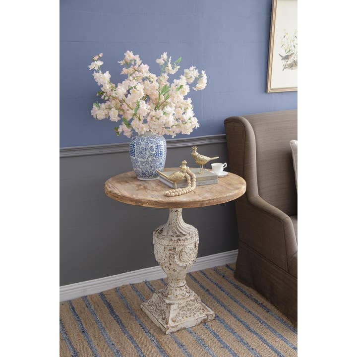 A&B Home Group Inc. - Wholesale Coffee Table - D30x31" Round Table - White/Brown4