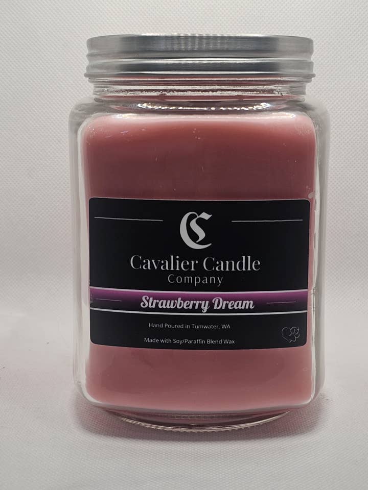 21oz Strawberry Dream Double Wick Candle for wholesale by Cavalier Candle Company