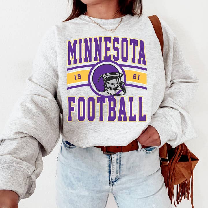 Vintage Minnesota Football Crewneck Sweatshirt for Fans for wholesale by TheKingShirt