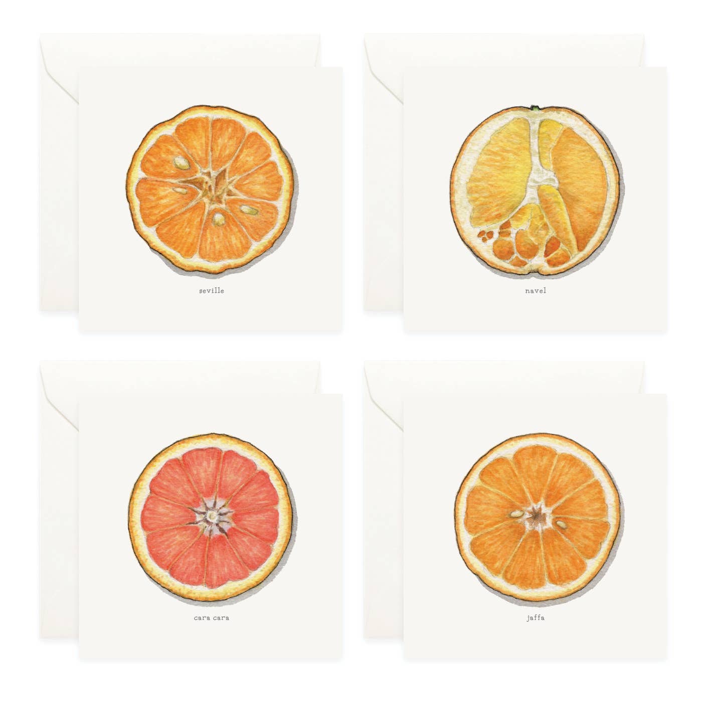 Yeesan Loh - Wholesale Stationery/Notecard Set - Box Set Cards / Fruit . Oranges2