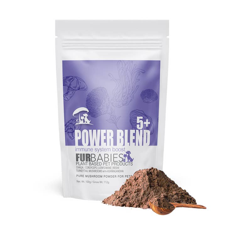 Power Blend 5+ Immunity Mushroom Powder with Ashwagandha 10 for wholesale by FurBabies Pet Products