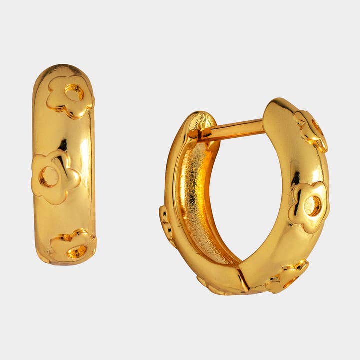 Engel Floral Chunky Creolen für den Großhandel von Siizu