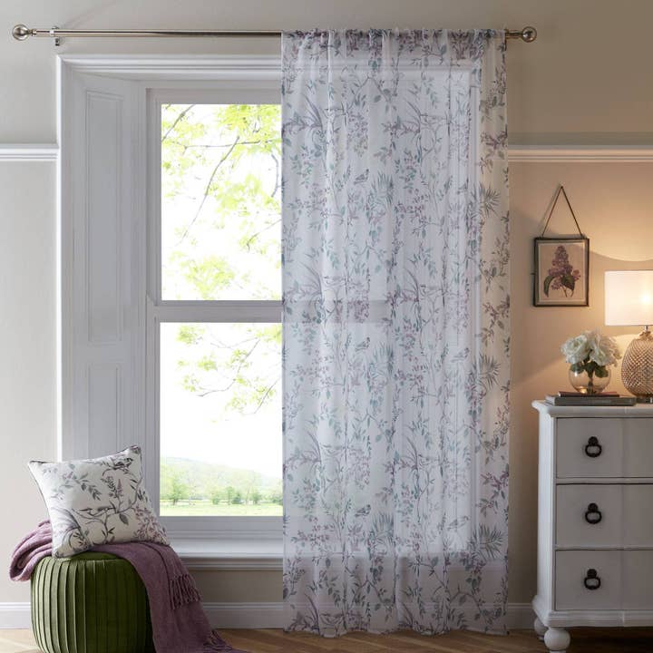 UW Home – wholesale Curtain – Jazmine Voile Panel by Dreams & Drapes in Heather