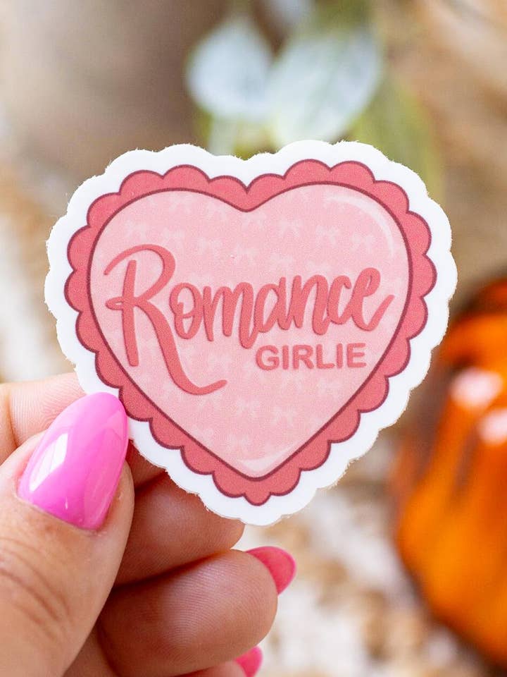 Romance Girlie 2" Cute Coquette Bookish Waterproof Stickers for wholesale by Too Many Stickers Co