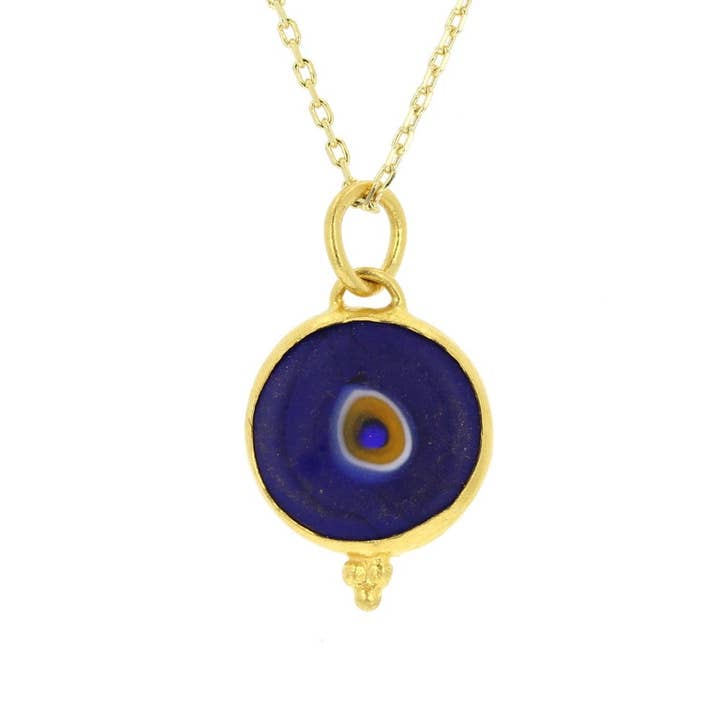 Eye Pendant, 24Kt Layered Silver Evil Eye Pendant for wholesale by NYMAN JEWELERS