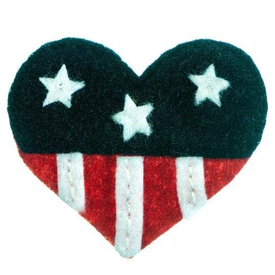 REMOVED BRAND - Wholesale Hair Clip - Kids - American Flag Patti Novelty Hair Clip