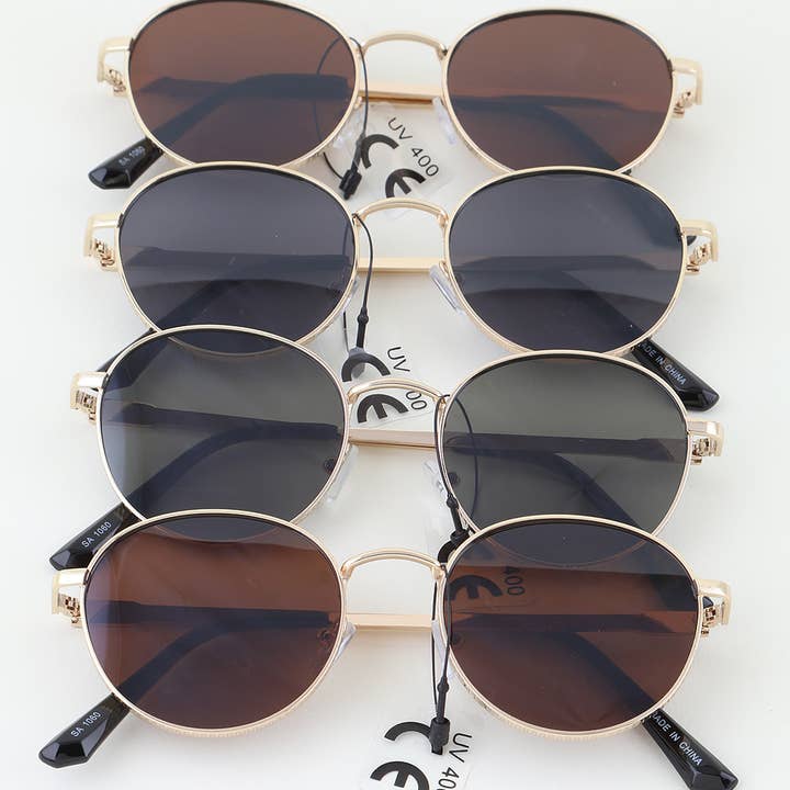 Modern Tinted Round Sunglasses for wholesale by 3AM BY H&D ACCESSORIES