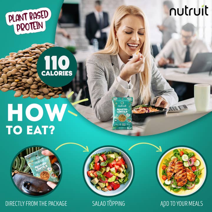 nutruit - Wholesale Nuts - Nutruit Roasted Lentil Snacks (Salt & Black Pepper)