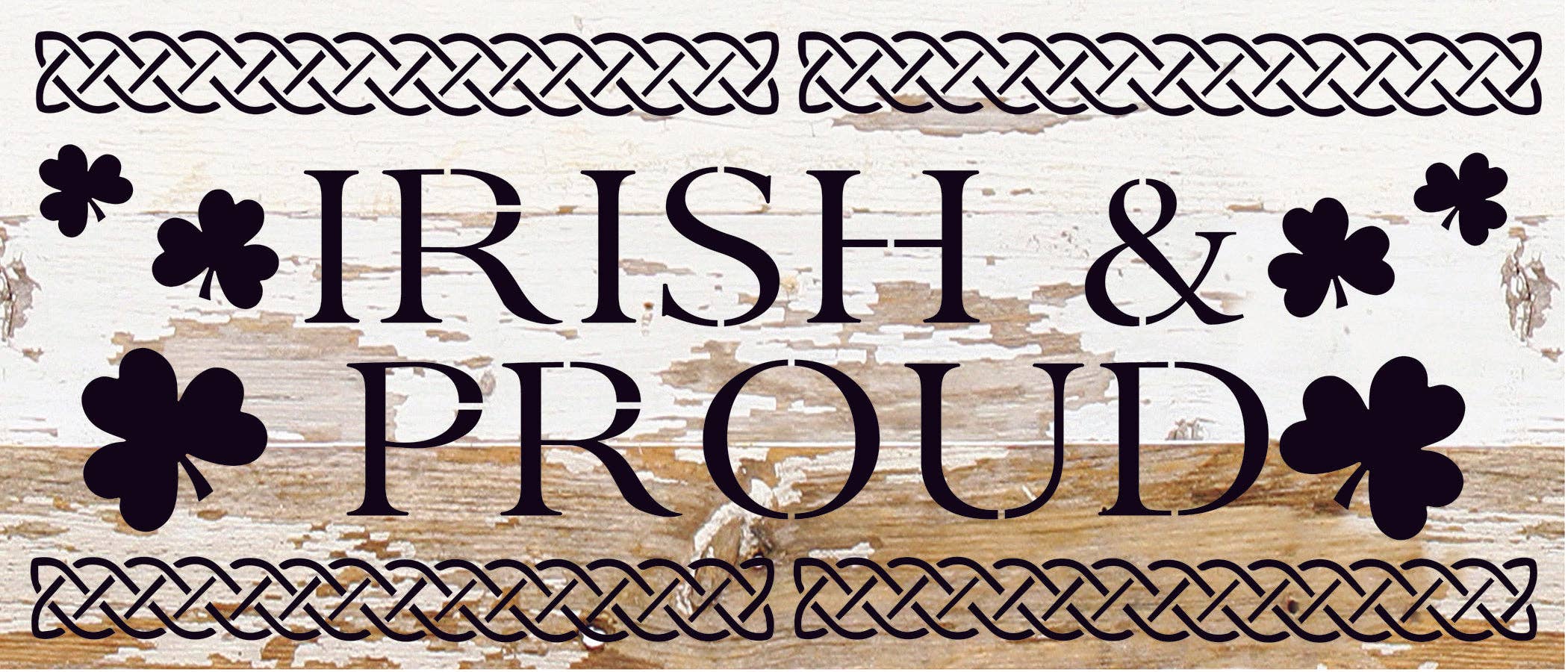 Second Nature by Hand - Wholesale Sign - Irish & Proud / 14x6 Reclaimed Wood Sign0