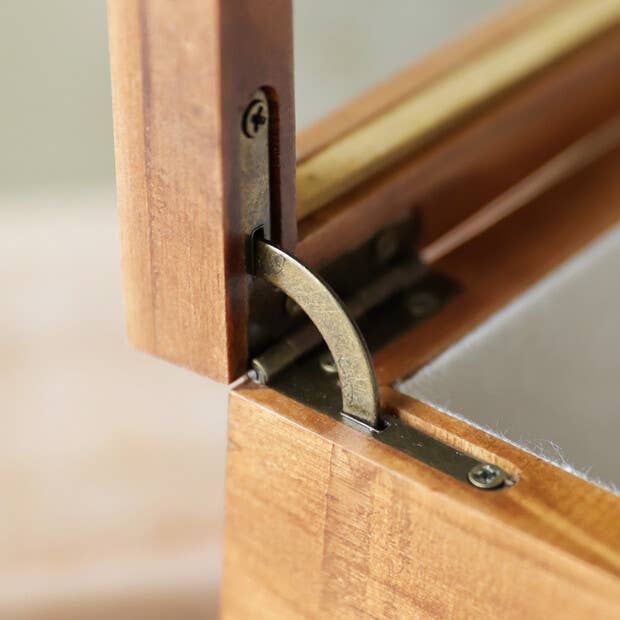 Lisa Angel - Wholesale Jewelry Box/Organizer - Large Glass Top Wooden Jewellery Box -UK only2