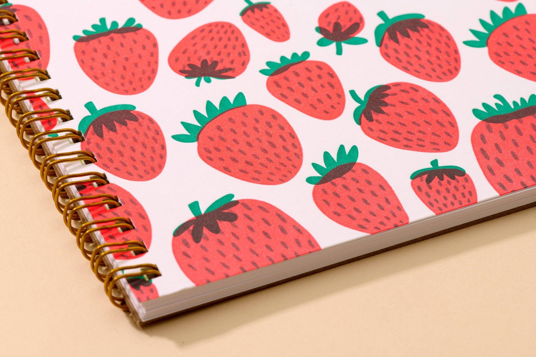 And Here We Are - Wholesale Notebook - Strawberry Letterpress A5 Spiral Notebook - Made in USA - Foodie, Fruit, Berry, Garden, Journal - Stocking stuffer, Holiday, Gift Guide4