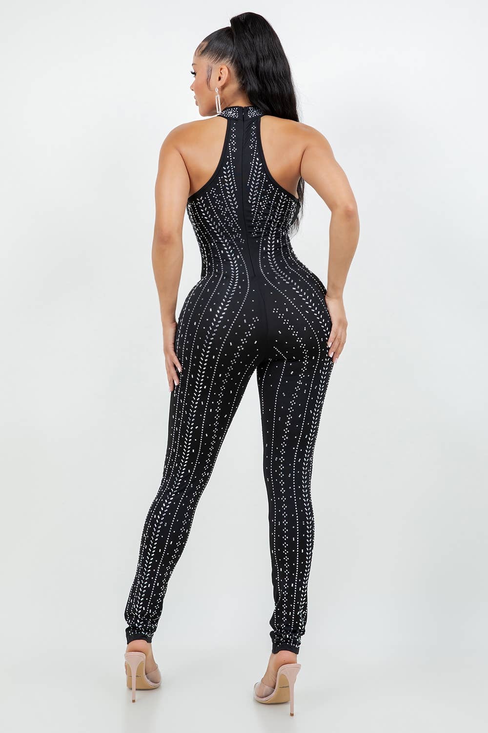 SORT SJ1019 GLIMMER BUKSEDRAGT MED STOPPER for engroshandel på Faire2