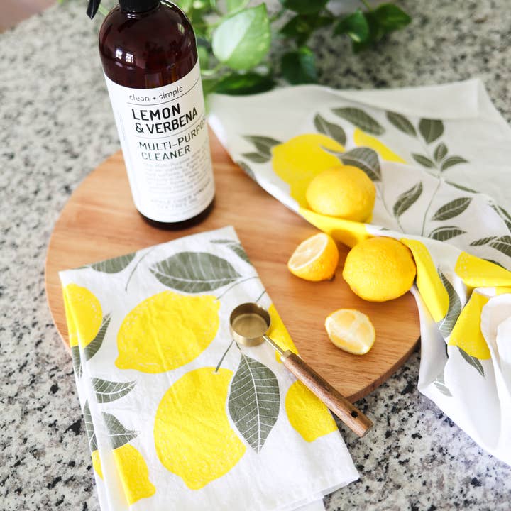 Highland Ridge | Handmade Home Decor - Wholesale Tea Towel - Lemon Tea Towel