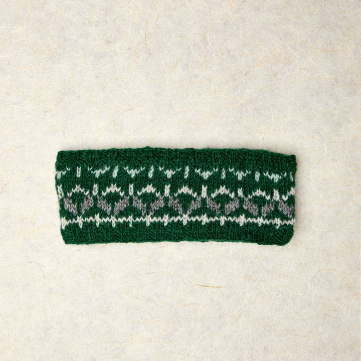 Bandeau en tricot Freya Evergreen pour la vente par By Many Hands