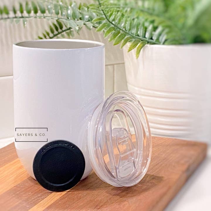 Sayers & Co. - Vente Gourde/bouteille isotherme - Lot de 20 bouteilles d'eau en acier inoxydable à bord droit pour vin blanc SUBLIMATION, vente en gros4