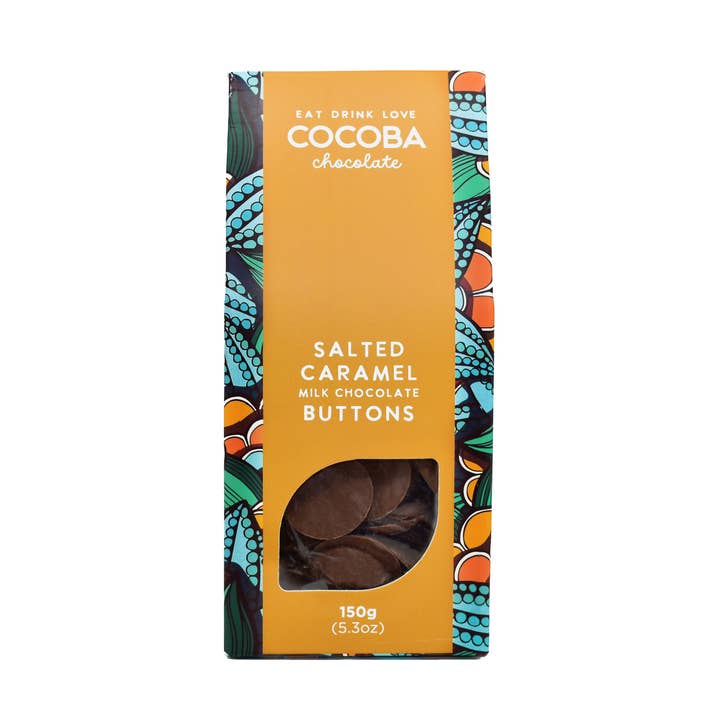 Salted Caramel Milk Chocolate Buttons 150G for wholesale by Cocoba