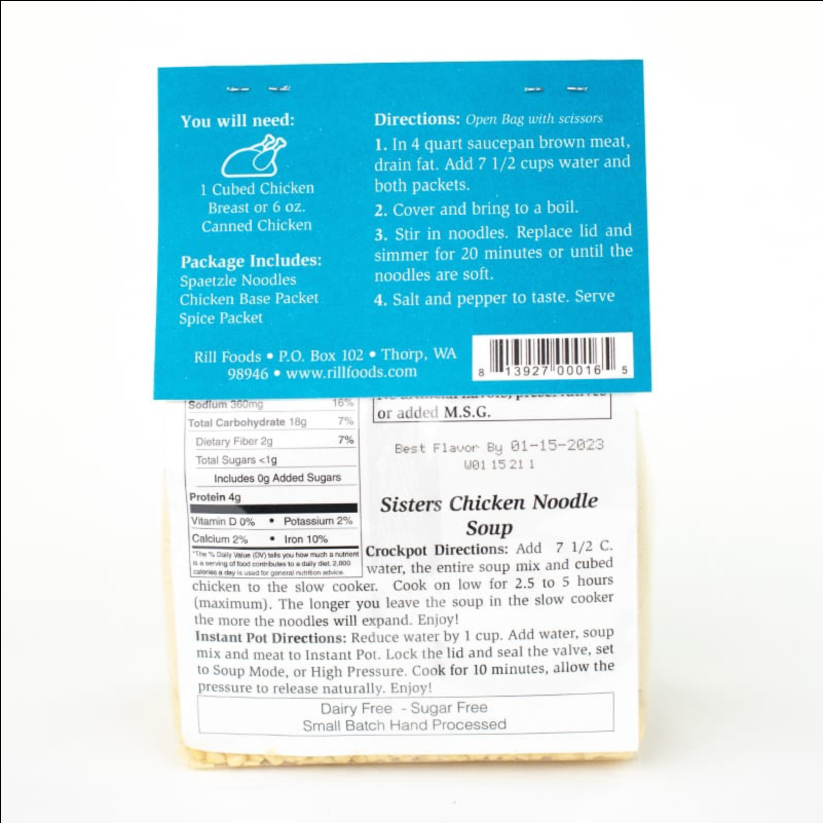 Rill Foods - Wholesale Soup - Large Sisters Chicken Noodle Soup Mix4