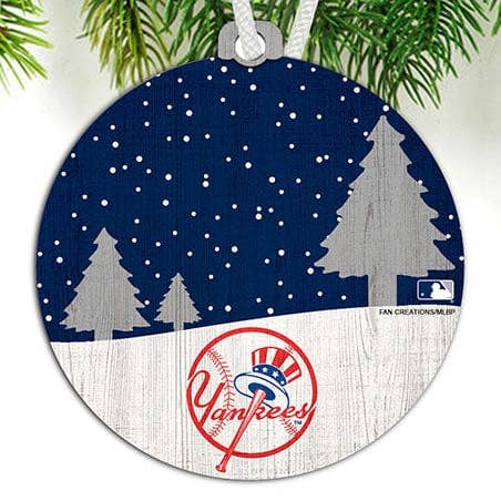 New York Yankees snöscenprydnad för wholesale av Fan Creations