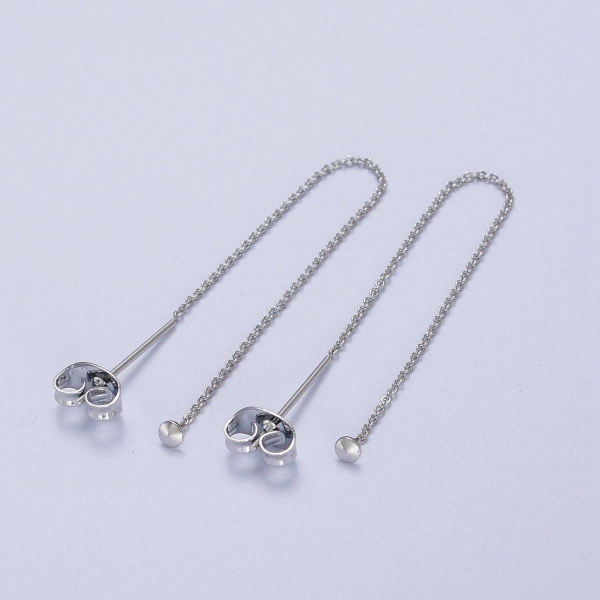 Aim Eternal - Wholesale Dangle Earrings - Gold Filled Cable Rolo Chain Long Threader Earrings in Gold & Silver   K-201 K-2041