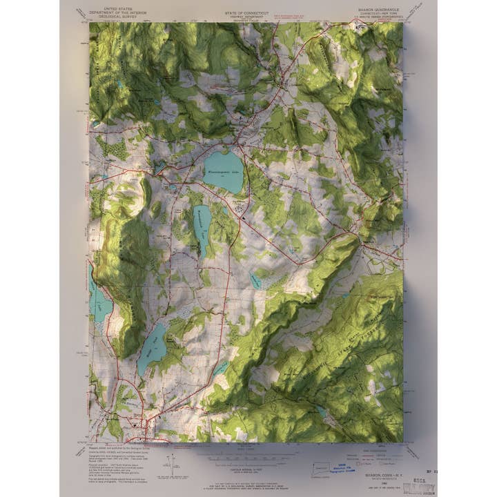 Sharon, Connecticut for wholesale by Scott Reinhard Maps