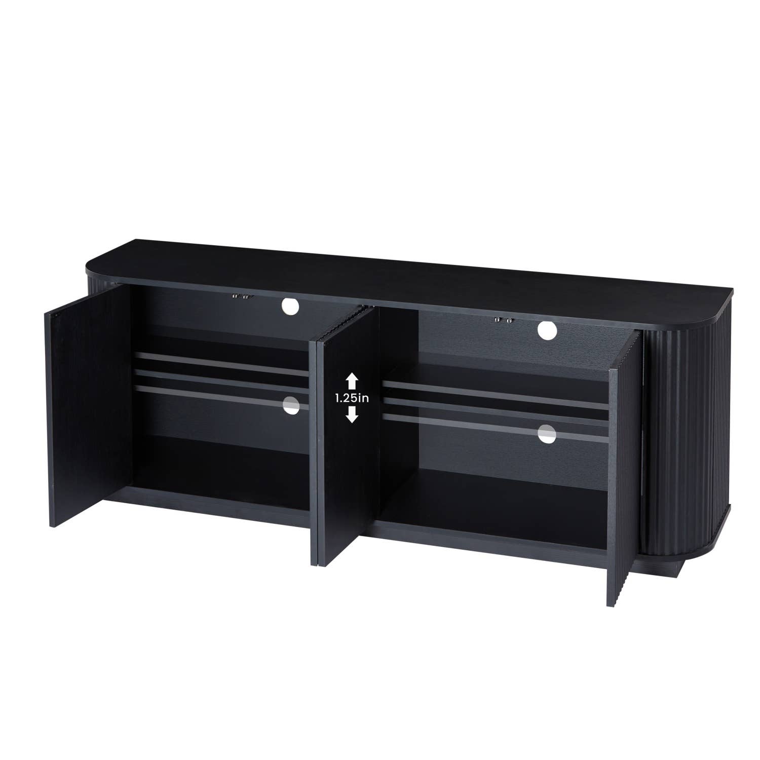 39F Inc. - Wholesale Cabinet - 64''Wave Pattern Sideboard Storage Cabinet TV Stand,3 Colors21