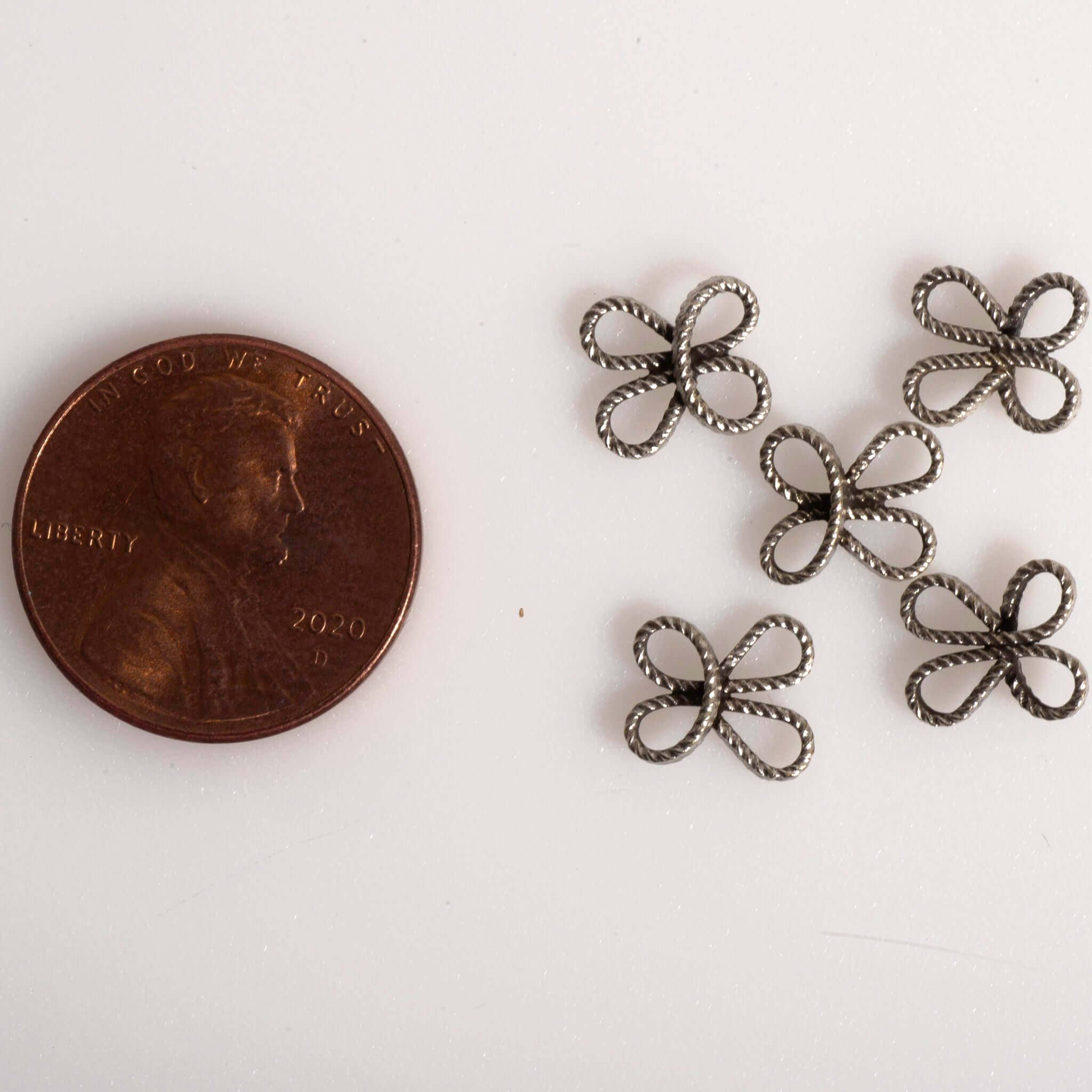 Continental Beads - Wholesale Individual Charm/Pendant - Filigree Flower Connector - Measure 9mm - Available in Multiple Colors - Sold Individually - CON102012