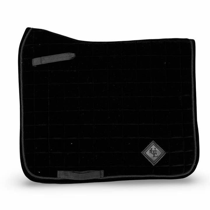 The Urbany Equine - Wholesale Horseback Riding Gear - Black Velvet Dressage Saddle Pad2