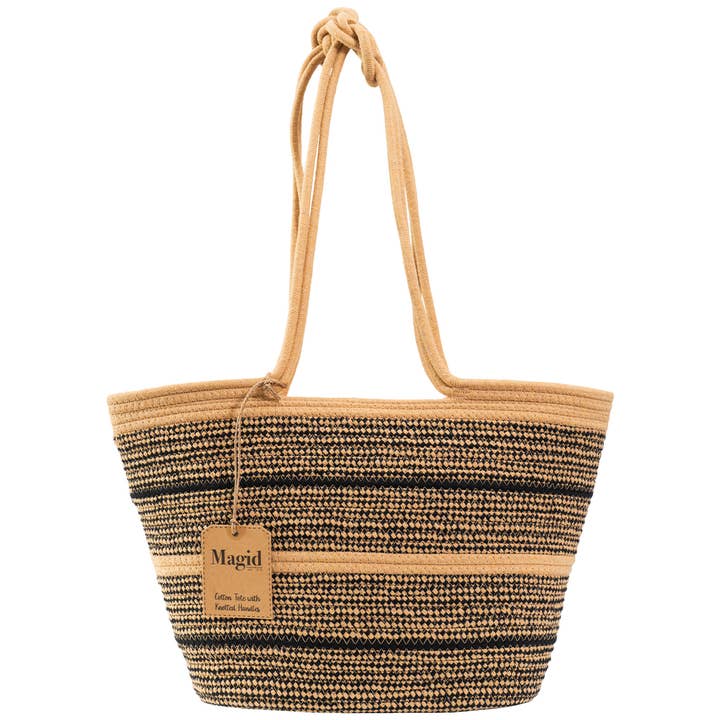 Magid – Großhandel Tragetasche – Damen – Magid Natürliche Baumwolle Geflochtene Knoten Schulter Geflochtene Tasche7