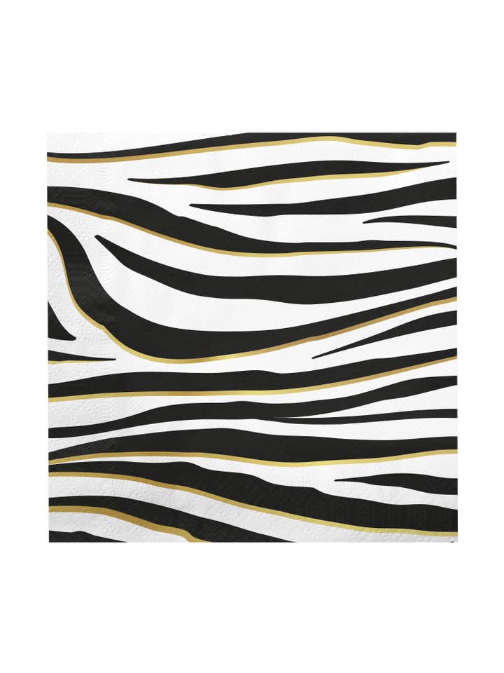 Napkins - Zebra for wholesale by PD Party