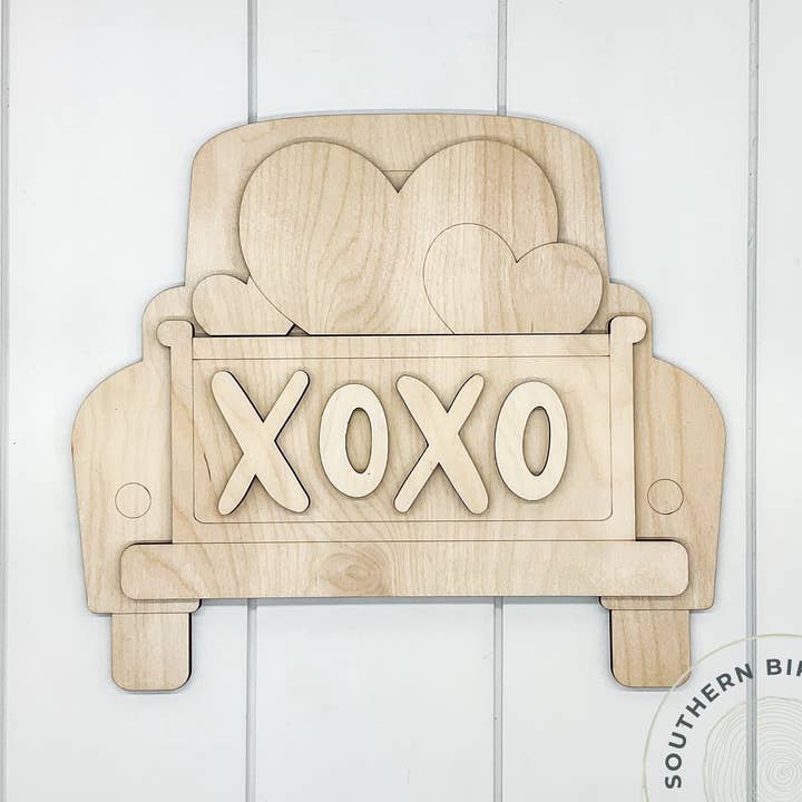 Truck 3D Blank (Valentine's Day) for wholesale by Southern Birch Company