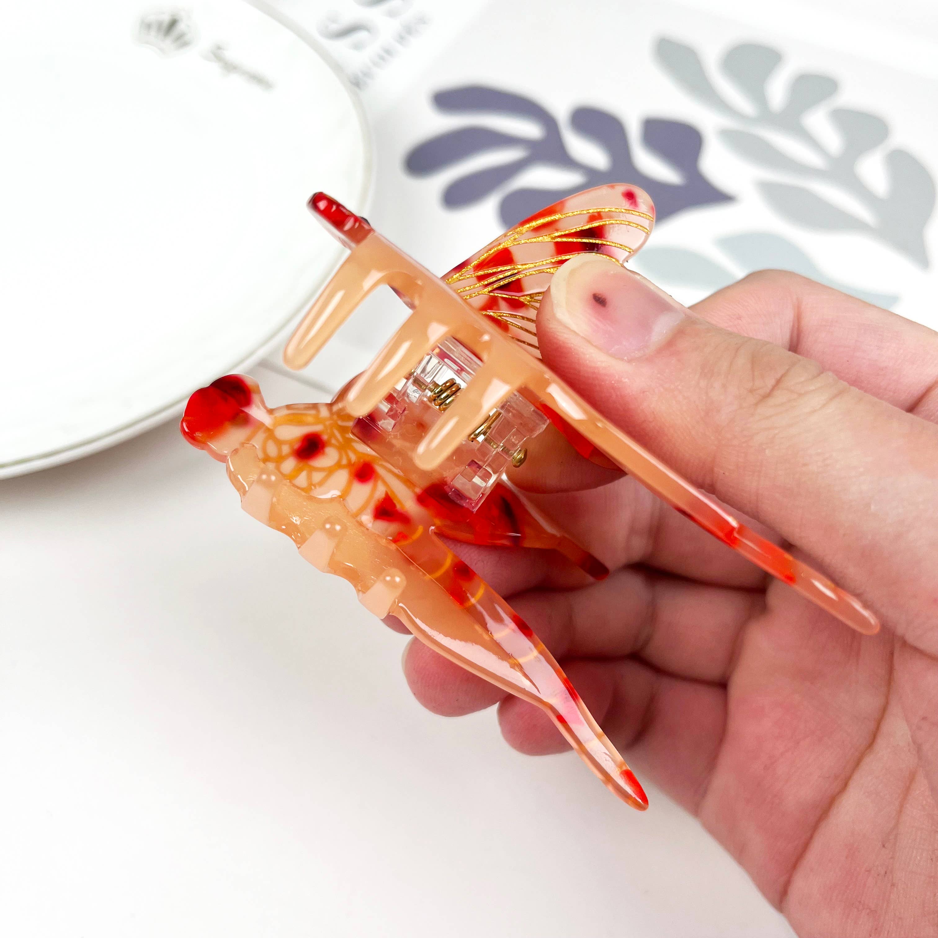 TheDivaSoap – wholesale Hair clip – Women’s – Acetate Dragonfly Hair Clip, Animal Claw Clips1