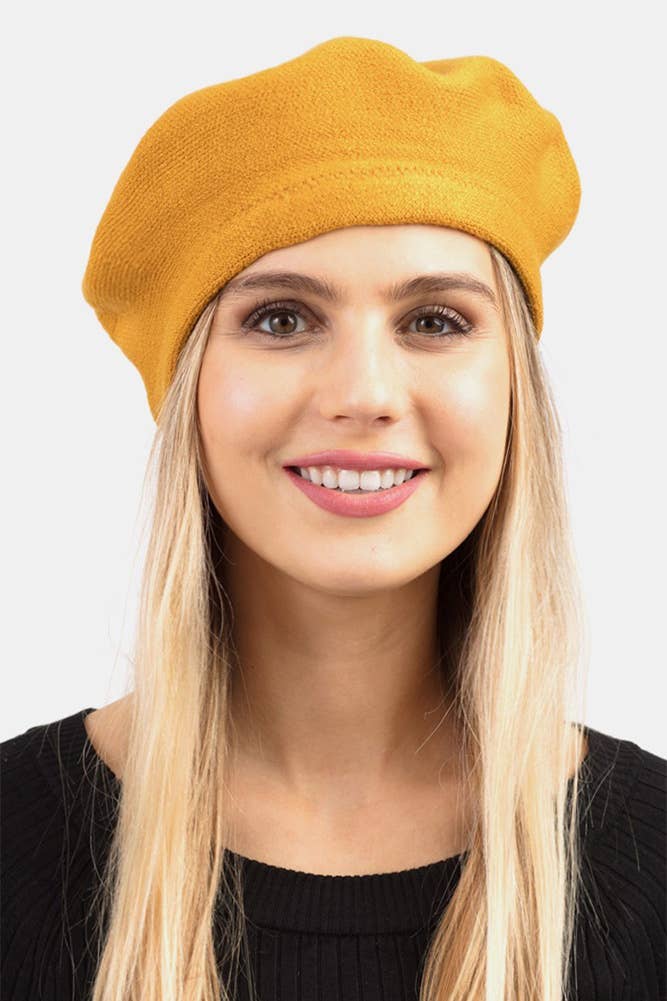Hana – wholesale Beret – Women's – Stretchy Solid Color Beret29