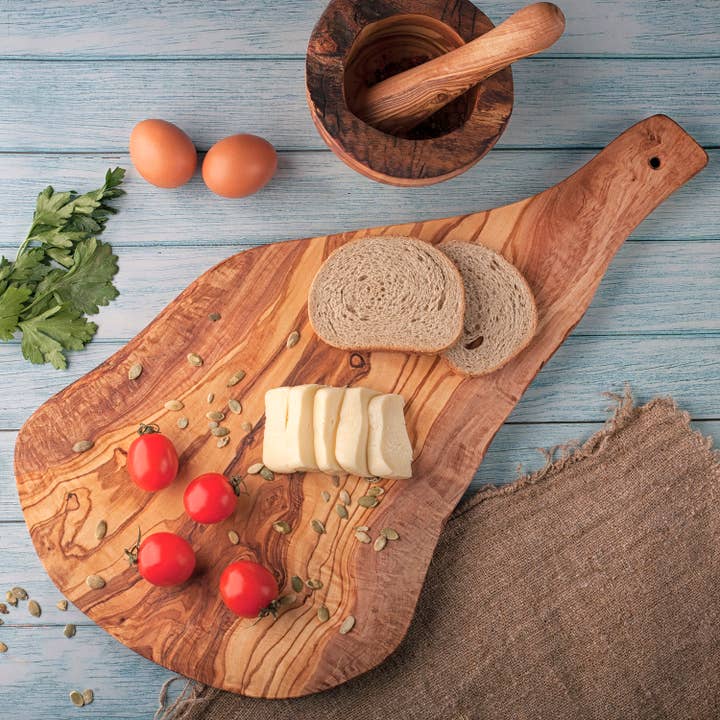 Planche de service en bois d'olivier — 21 po pour la vente par Forest Decor