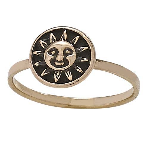 Bague Bronze Rayons Dorés pour la vente par Tiger Mountain Jewelry