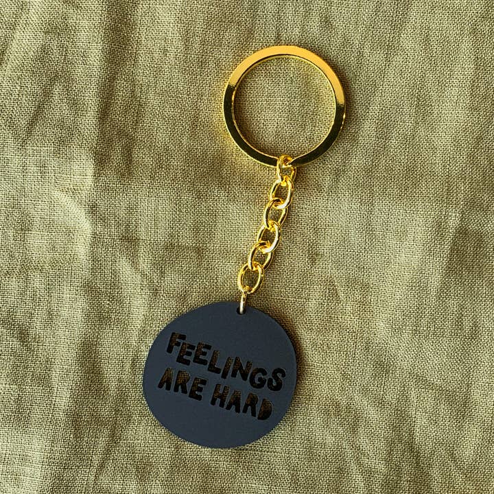 Feelings Are Hard | Lasercut Keychain for wholesale by By Akki