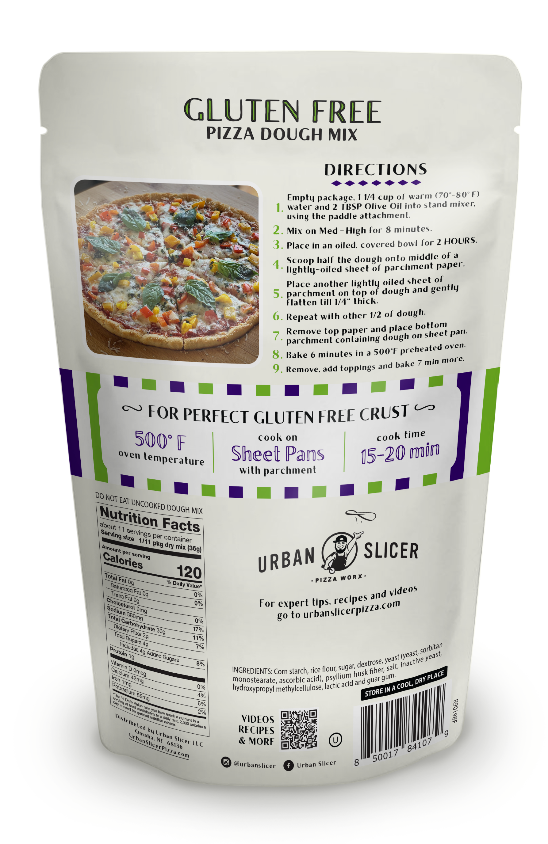 Urban Slicer Pizza Worx - Vente Mélange pour pain - Mélange de pâte à pizza sans gluten1