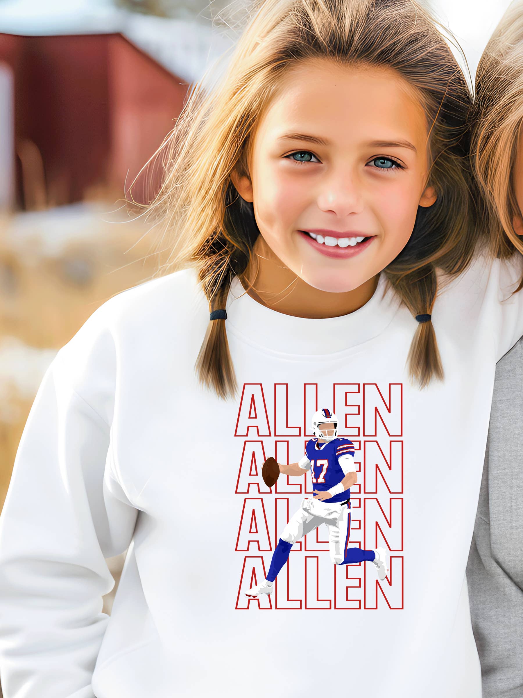 Uncommon Label - Wholesale Sweatshirt - Kids - Josh Allen Buffalo Bills Youth Graphic Sweatshirt