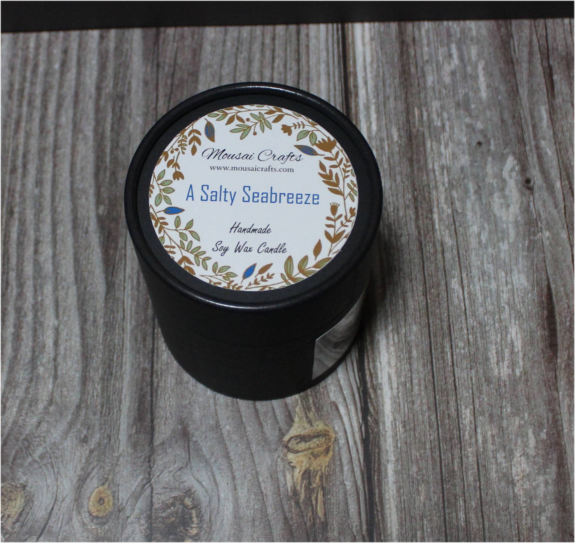 Mousai Crafts - Wholesale Jar/Filled Candle - A Salty Seabreeze 8.5oz Soy Wax Candle5