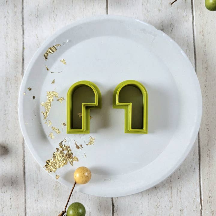 Mirror Shape 1 Set Clay Cutters, Arch Clay Cutters, Polymer for wholesale by Olive the Stuff