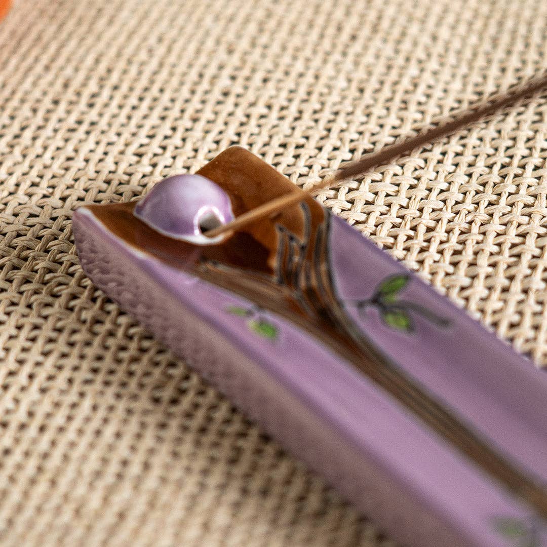 Urban Tokyo - Wholesale Incense Holder - Handpainted Ceramic Incense Holder 9 inch L Tree of Life (1/72)4