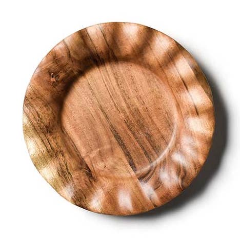 Fundamental Wood Ruffle Salad Plate for wholesale by Coton Colors